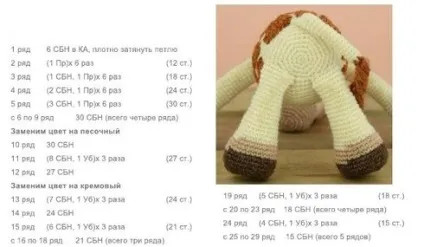 Мк жираф амигуруми гачком (довгий край пришивання) Мк жираф амигуруми гачком