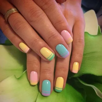 Модний весняний дизайн нігтів 2017-2018 - фото ідеї весняний манікюр на короткі нігті (нігтів) Модний весняний дизайн нігтів 2017-2018 - фото ідеї весняний манікюр на короткі нігті