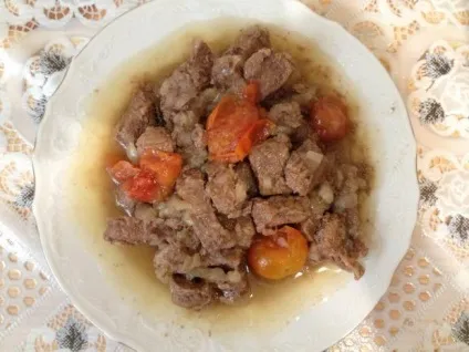 М'ясо тушковане з помідорами в мультиварці покроковий рецепт (Яєчня омлети Рецептів Запечене) М'ясо тушковане з помідорами в мультиварці покроковий рецепт