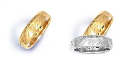 Обручки в стилі lord of the rings (золоте кільце) Обручки в стилі lord of the rings