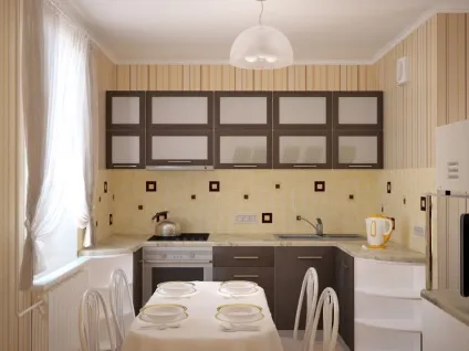 Шпалери для маленької кухні в хрущовці фото для квартири, що розширюють простір в інтер'єрі, які (шпалери) Шпалери для маленької кухні в хрущовці фото для квартири, що розширюють простір в інтер'єрі, які