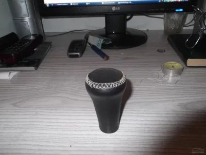 Обшив ручку кпп шкірою)))