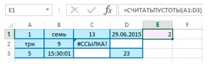 Excel функція рахунок