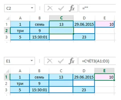 Excel функція рахунок