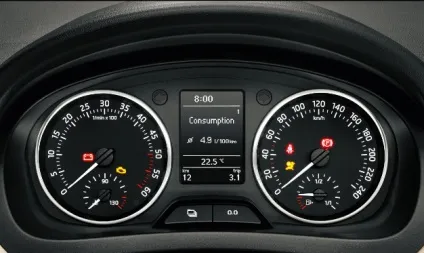 Опис приладової панелі skoda rapid