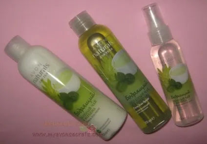 Освіжаючий лосьйон-спрей для тіла avon naturals «підбадьорливий зелений чай і вербена»