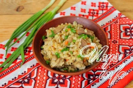 Перловка з м'ясом рецепт з фото (варіть слабкому вогні) Перловка з м'ясом рецепт з фото