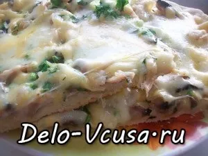 Піца з куркою, грибами