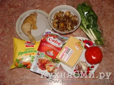 Піца з грибами та куркою (піца) Піца з грибами та куркою