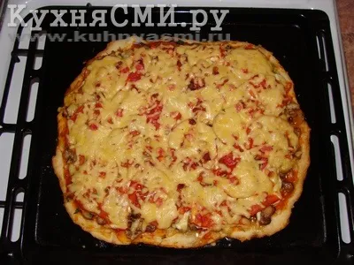Піца з грибами та куркою (піца) Піца з грибами та куркою