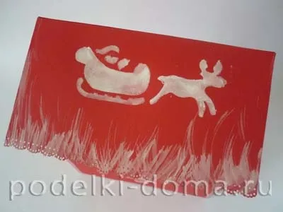 Поштова скринька Діда Мороза (своїми руками), коробочка ідей і майстер-класів (вирізаємо прямокутник розміром) Поштова скринька Діда Мороза (своїми руками), коробочка ідей і майстер-класів