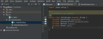 Процес розробки простий gui програми на мові java