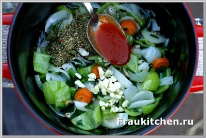 Пряна курка тушкована з перцем і картоплею (курка тушкована перцем) Пряна курка тушкована з перцем і картоплею
