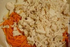 Салат з куркою і морквою по-корейськи (морква по-корейськи) Салат з куркою і морквою по-корейськи