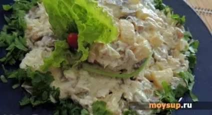 Салат з печерицями, куркою і сиром - неможливо відірватися (сиром) Салат з печерицями, куркою і сиром - неможливо відірватися