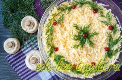 Салат з курячого філе і печериць рецепт з фото, як приготувати на