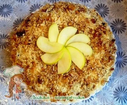 Салат з чорносливом куркою і волоськими горіхами, ложка-ополоники рецепти і страви