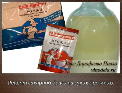 Цукрова брага на сухих дріжджах рецепт з відео (рецепт) Цукрова брага на сухих дріжджах рецепт з відео