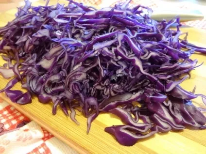 Солона червона капуста - покроковий рецепт з фото, закуски (закуски) Солона червона капуста - покроковий рецепт з фото, закуски