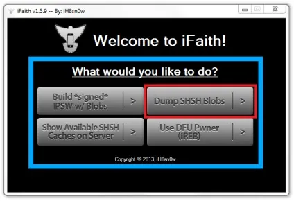 Збереження shsh за допомогою ifaith (допомогою) Збереження shsh за допомогою ifaith