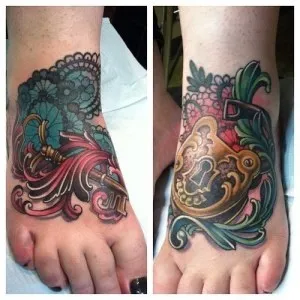 Тату замки і ключі (фото, ескізи, значення), tattoofotos (чорно-білі татуювання) Тату замки і ключі (фото, ескізи, значення), tattoofotos