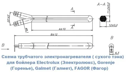 Тен для водонагрівача марок ariston, thermex, electrolux і polaris характеристики і ціни