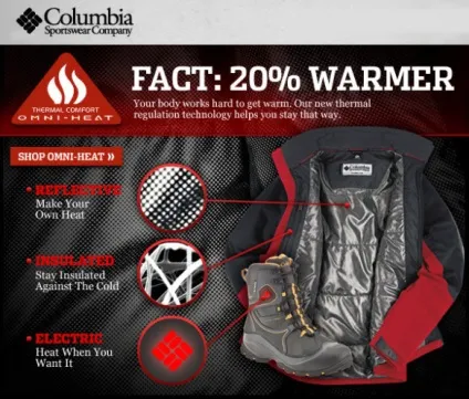 Технологія omni-heat від columbia що правда, а що вигадка, fashion-side (columbia) Технологія omni-heat від columbia що правда, а що вигадка, fashion-side