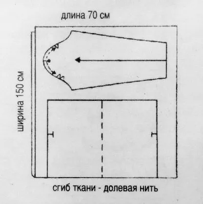 Трикотажна блуза з коміром-хомутом, злиття стилів
