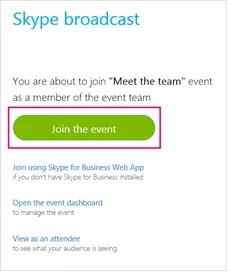 Управління трансляцією зборів skype - skype for business (зборів) Управління трансляцією зборів skype - skype for business