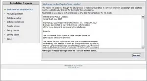 Установка psychostats 3