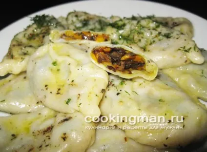 Вареники з грибами - кулінарія для чоловіків (вареники рецепт з фото) Вареники з грибами - кулінарія для чоловіків