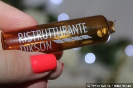 Відновлення волосся з ампулами dikson ristrutturante