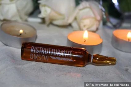Відновлення волосся з ампулами dikson ristrutturante