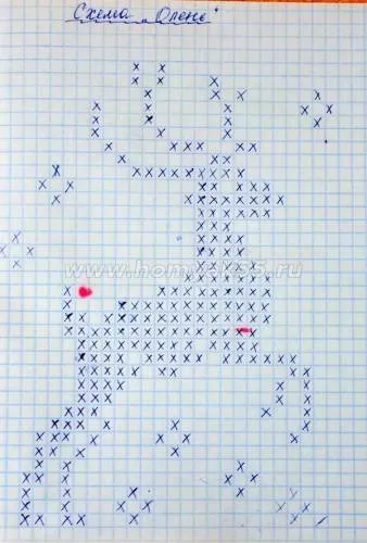 В'язаний светр з оленями (одяг для ляльок) (повинно вийти петля) В'язаний светр з оленями (одяг для ляльок)