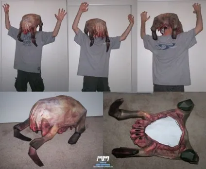 Хедкраб в натуральну величину - headcrab mask papercraft, паперовий (маски) Хедкраб в натуральну величину - headcrab mask papercraft, паперовий