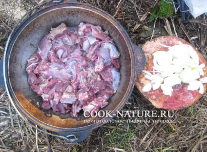 Заєць тушкований з картоплею - готуємо на природі (заячина) Заєць тушкований з картоплею - готуємо на природі