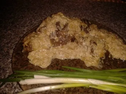 Заєць тушкований в сметані з печеною картоплею - м'ясо (будь-яке) - алтайський рибальський клуб (заєць) Заєць тушкований в сметані з печеною картоплею - м'ясо (будь-яке) - алтайський рибальський клуб
