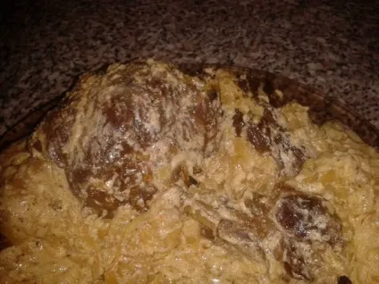 Заєць тушкований в сметані з печеною картоплею - м'ясо (будь-яке) - алтайський рибальський клуб (заєць) Заєць тушкований в сметані з печеною картоплею - м'ясо (будь-яке) - алтайський рибальський клуб