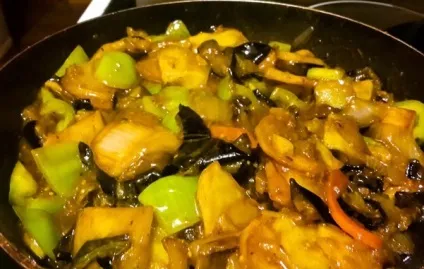 Смажені баклажани з картоплею по-китайськи - рецепт чісанчі (рецепт) Смажені баклажани з картоплею по-китайськи - рецепт чісанчі