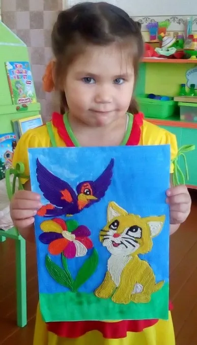 Аплікації з пластиліну на картоні для дітей з фото і відео (аплікації з пластиліну) Аплікації з пластиліну на картоні для дітей з фото і відео