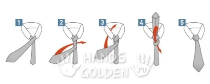 8 Способів зав'язати краватку, handsgolden (подвійний вузол) 8 Способів зав'язати краватку, handsgolden