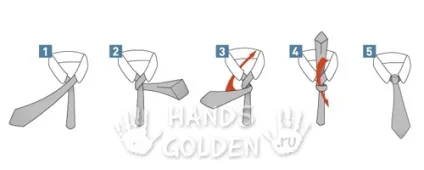 8 Способів зав'язати краватку, handsgolden (східний вузол) 8 Способів зав'язати краватку, handsgolden