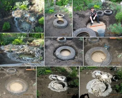 Альпійська гірка з шин як зробити незвичайний альпінарій з покришок