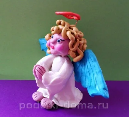 Ангел з пластиліну, коробочка ідей і майстер-класів (знадобиться тонка дріт) Ангел з пластиліну, коробочка ідей і майстер-класів