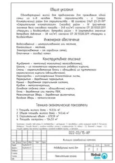 Архітектурний паспорт проекту будинку (архітектурний) Архітектурний паспорт проекту будинку