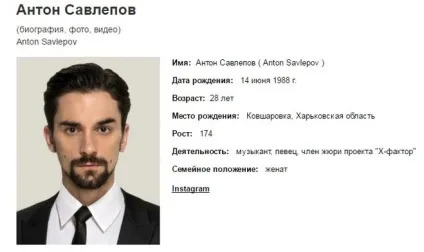 Антон Савлепов біографія, національність, скільки років одружений, діти є (група) Антон Савлепов біографія, національність, скільки років одружений, діти є