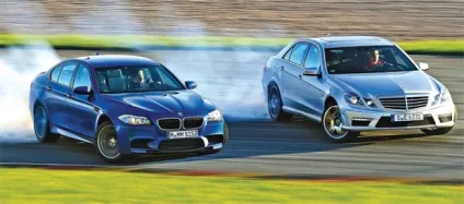 Bmw m5 проти mercedes e 63 amg престижні бомбардувальники, автомобільний журнал autobild України (проти) Bmw m5 проти mercedes e 63 amg престижні бомбардувальники, автомобільний журнал autobild України