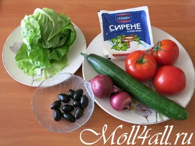 Болгарський (шопский) салат з бринзою, рецепт з фото (Шопський салат рецепт) Болгарський (шопский) салат з бринзою, рецепт з фото