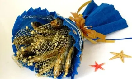 Букет з риби і пива для чоловіка своїми руками (букет) Букет з риби і пива для чоловіка своїми руками