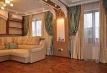 Подвійні штори в вітальню фото, як зшити двосторонні, комбіновані з різних тканин, венге в (штори) Подвійні штори в вітальню фото, як зшити двосторонні, комбіновані з різних тканин, венге в